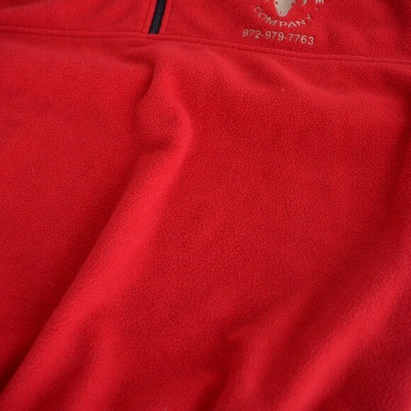 VTG Sierra Pacific Outdoor Red Flannel Bryson Cattle Company Quarter Zip Sweater - Picture 5 of 9